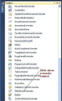 How to use slideshowextender in asp net