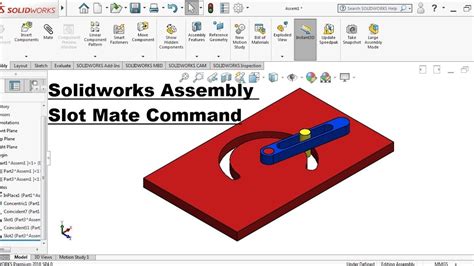 How to use slot mate in solidworks
