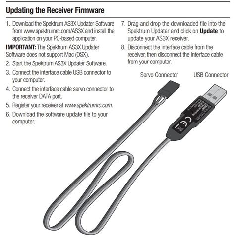 How to use spektrum programmer. .  Plug the USB programmer cable (SPMA3065) into the com...