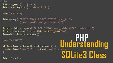 How to use sqlite in php