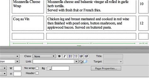How to use tables in dreamweaver