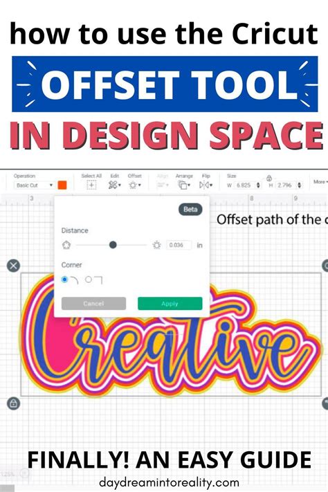 How to use the Offset Tool in Cricut Design Space Make Outlines