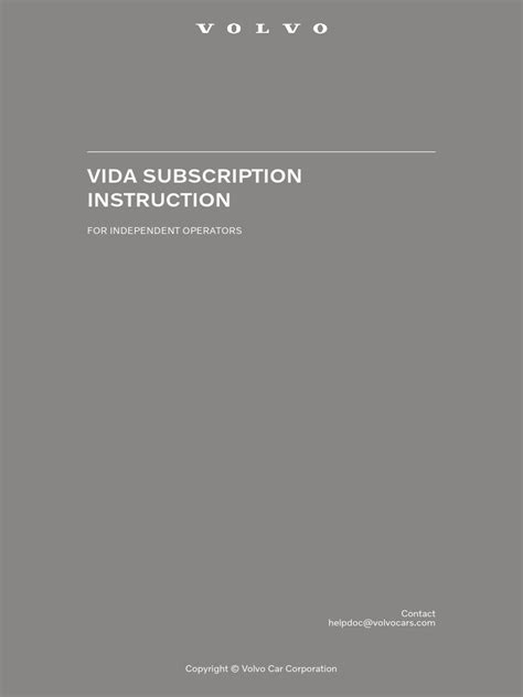 How to use vida.  It describes how to purchase a VIDA subscription, install VID...