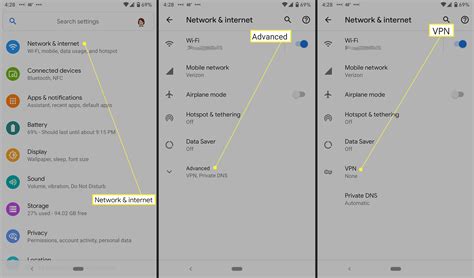 How to use vpn settings in android