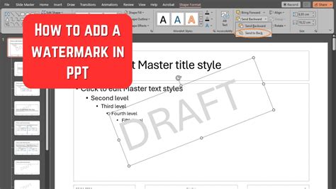 How to use watermark in ppt