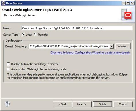 How to use weblogic server in eclipse
