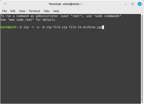 How to use zip command in linux