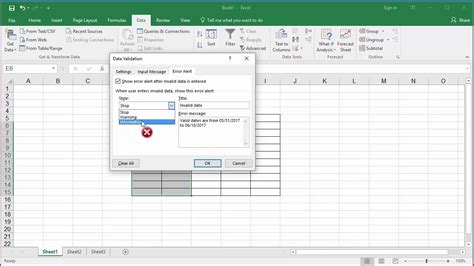 How to validate a cell in excel