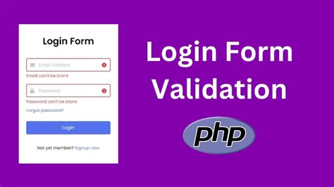How to validate login form in php