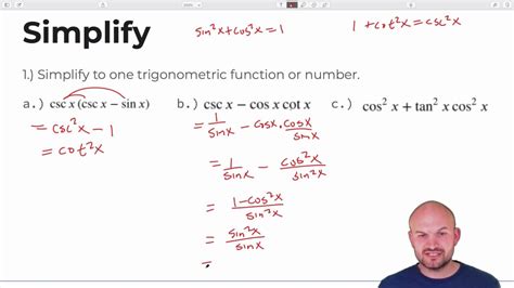 How to verify identities in pre calc