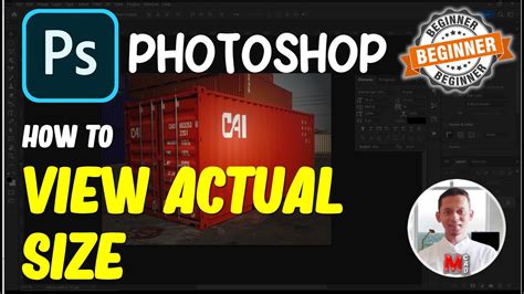 How to view actual size in photoshop