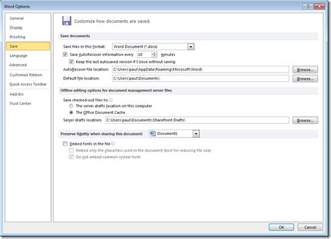 How to view autosaved documents in word