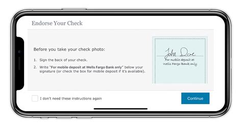 1. Sign the back of your check and write “For Mobile 