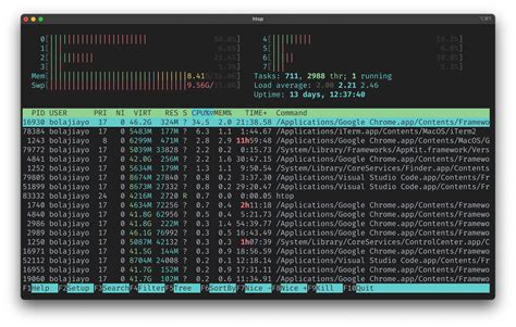 How to view running processes in linux