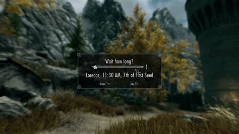 How to wait in skyrim pc