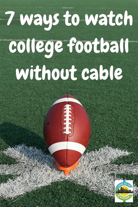 How to watch college football without cable. College football fans will be able to catch all the network games (ABC, CBS, NBC, Fox, The CW) and the games showing on the ACC Network, Big Ten Network, ESPN, … 
