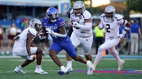 KU is set to kick off against WVU at 5 p.m. CT on Saturday in Morgantown, West Virginia. The game will be televised on Big 12 Now, a streaming network within ESPN+. The Jayhawks (1-0) enter ...