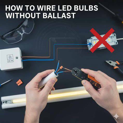 How to wire fluorescent lights without ballast.  This guide shows you exactly how ...