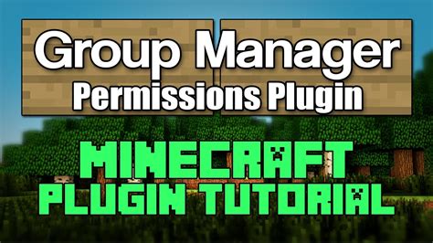 How to work group manager minecraft