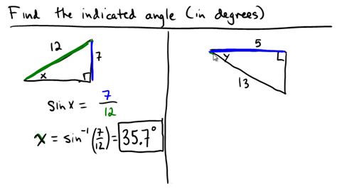 How to work out angles in trigonometry