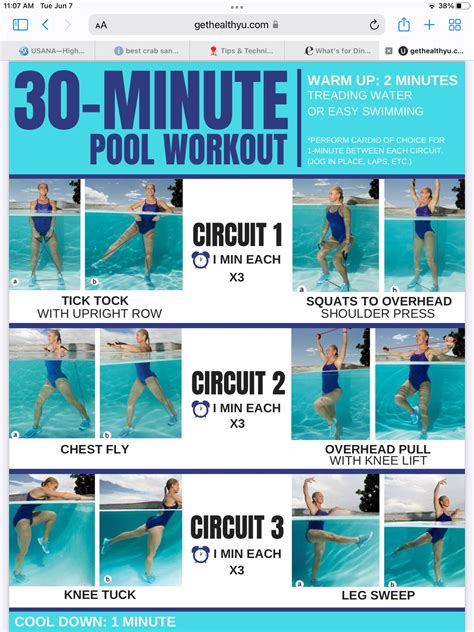 How to workout in pool