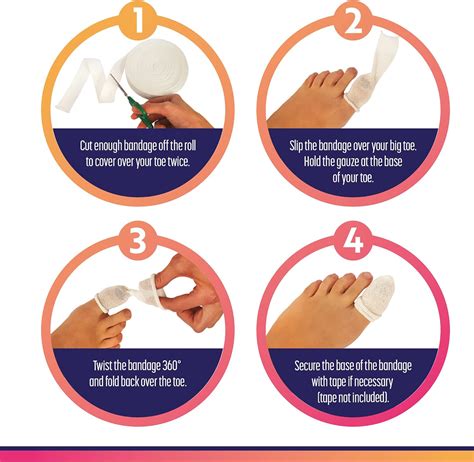 How to wrap a toe in gauze