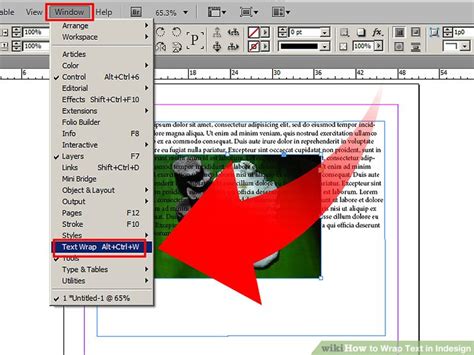 How to wrap text in indesign