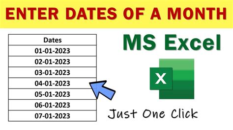 How to write Automatically date month year in Excel YouTube