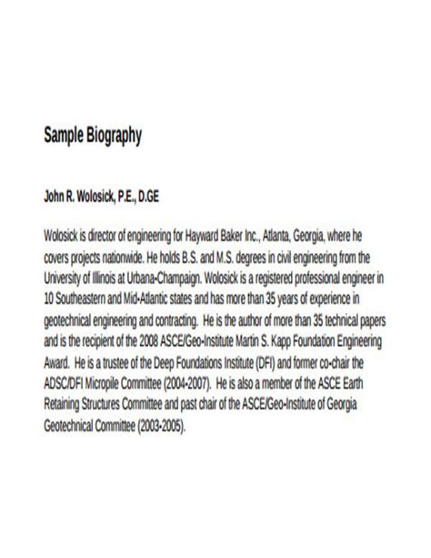 How to write a author biography pdf