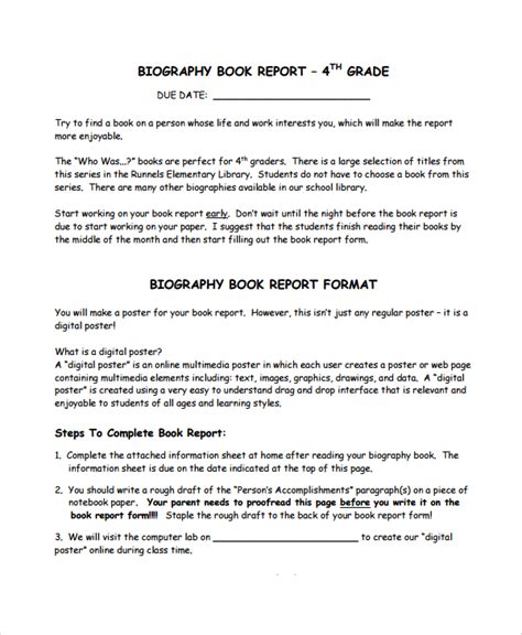How to write a biography report elementary school