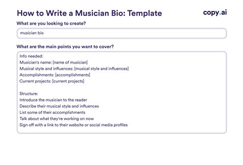 How to write a good music bio