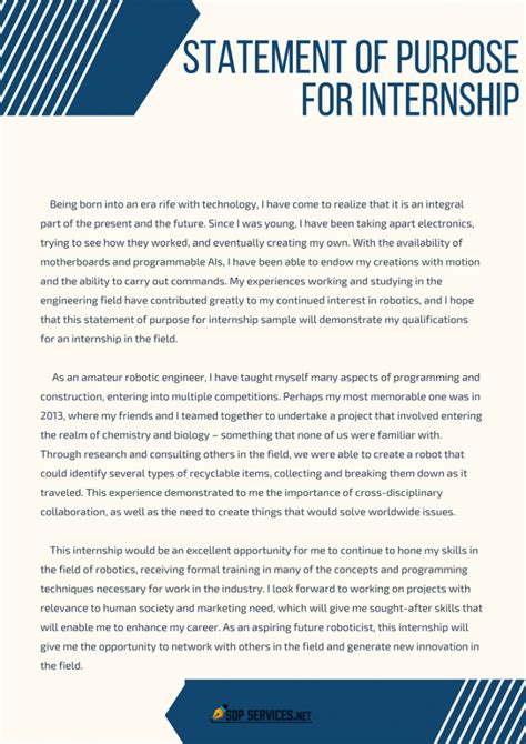 How to write a great statement of purpose for internship academygasw