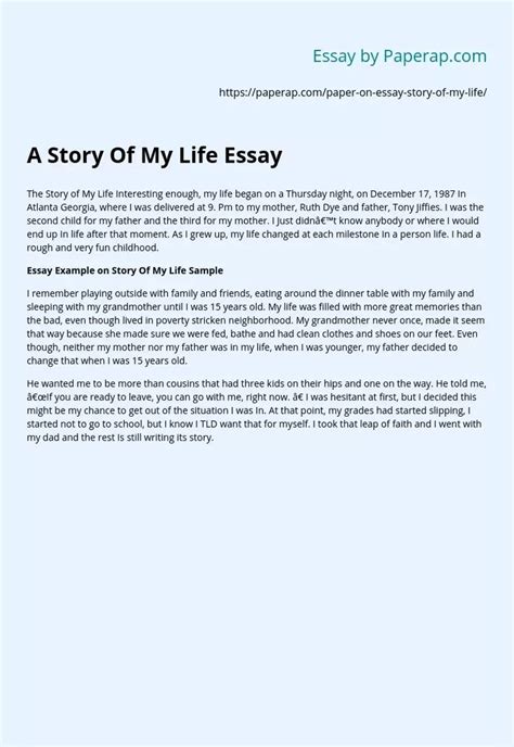 How to write a life essay