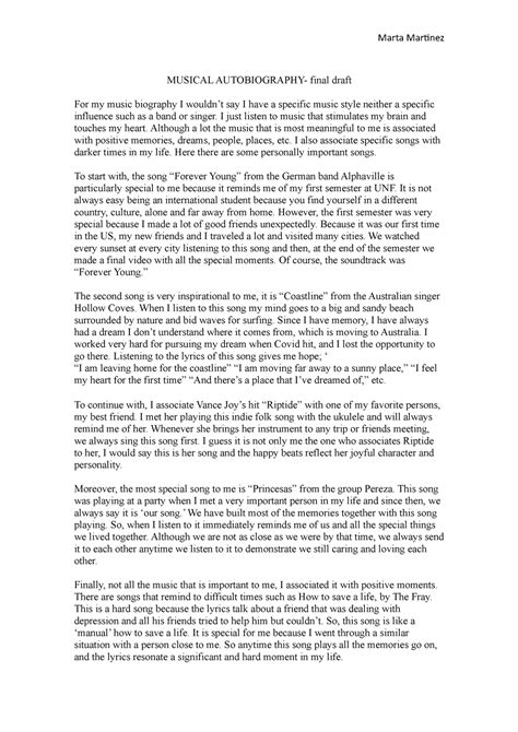 How to write a music autobiography