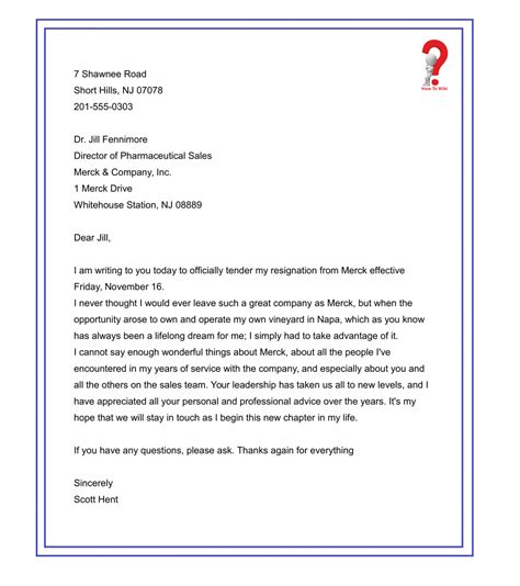 How to write a notice Michael Page