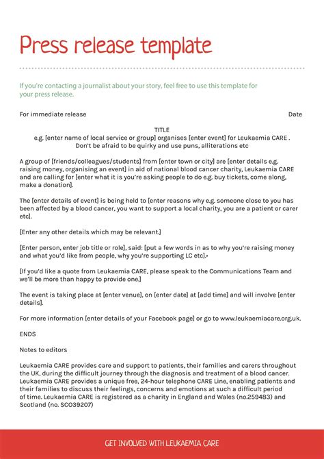 How to write a press release pdf