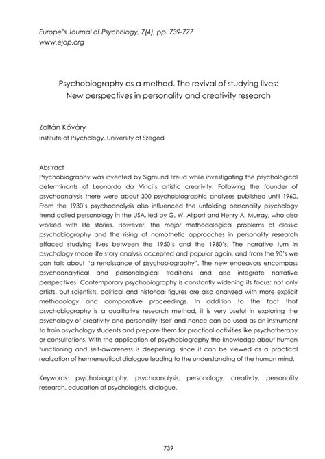 How to write a psychobiography