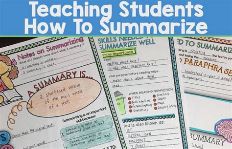How to write a summary for kids