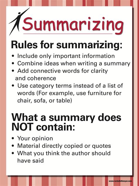 How to write a summary for students