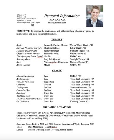 How to write an actor bio