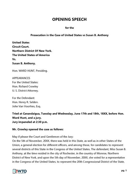 How to write an opening statements