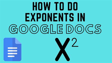 How to write exponents in google docs. There are three kinds of ways through which you can do superscript for writing the exponents in Google docs. One of them is through the menu system, the other consists of using the keyboard shortcuts, and the last is through using the special characters chart. In this whole article, we will be entirely using the reference of Google docs for the ... 