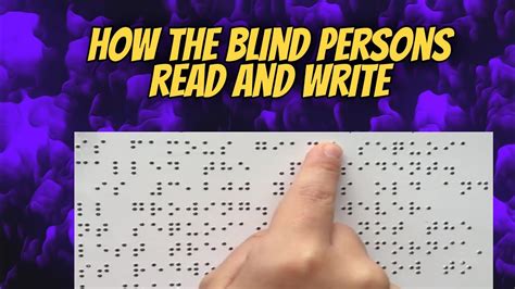 How to write for blind people