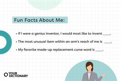 How to write fun facts about yourself examples
