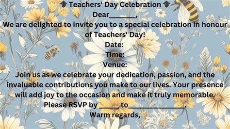 How to write invitation letter for teachers day celebration.  Perfect fo...