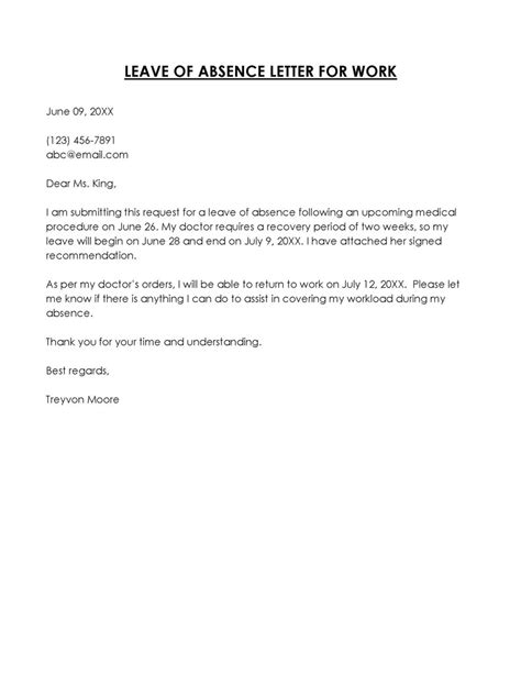 How to write letter of absence from work.  In this article, we explain how to draft a ...