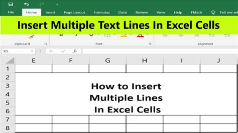 How to write two lines in excel