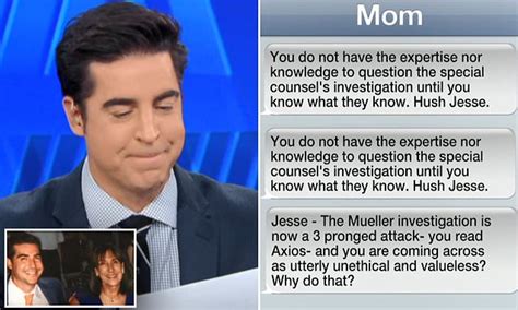 Fox host Jesse Watters' mom calls into his new show to chastise him over coverage of trans kids. ... She often calls him or sends text messages during his show. His mother is a former teacher.. 