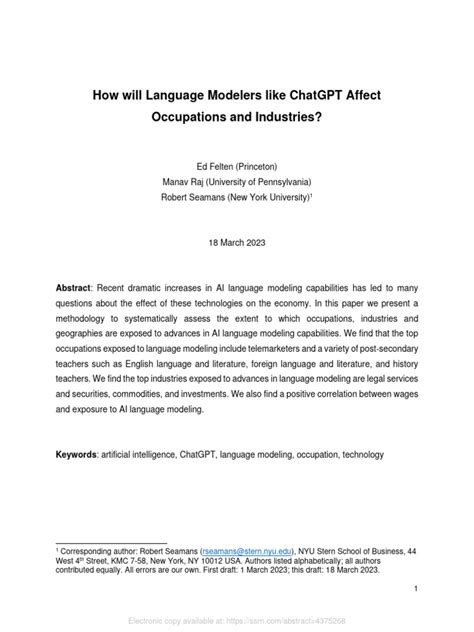 How will Language Modelers like ChatGPT Affect …