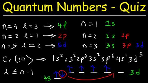 How would you find the quantum numbers for an atom?